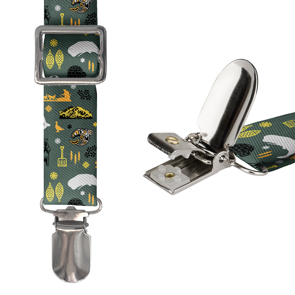 Alaska State Heritage Suspenders - Hardware and Strap - Knotty Tie Co.