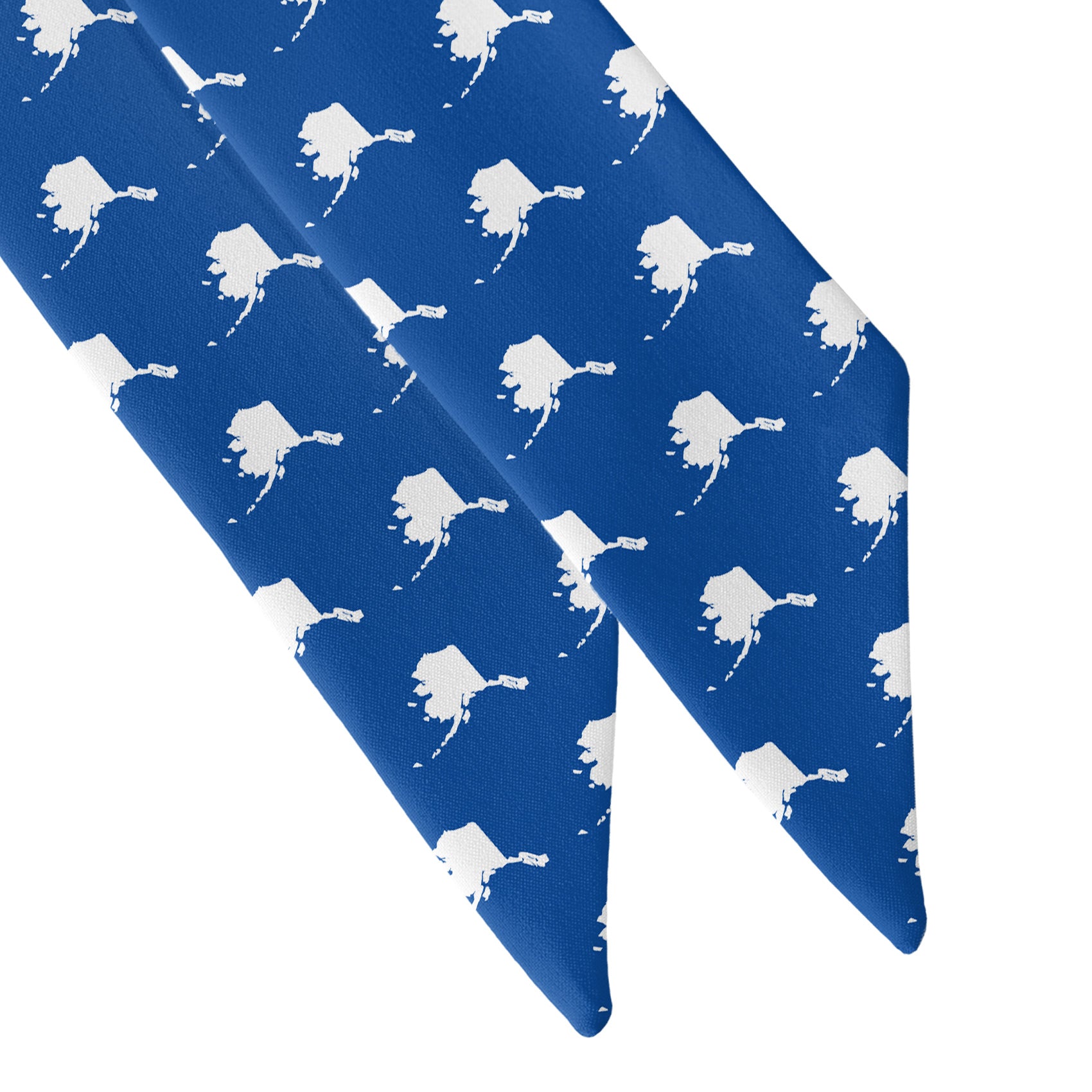 Alaska State Outline Hair Scarf - Scarf Tapered Ends - Knotty Tie Co.