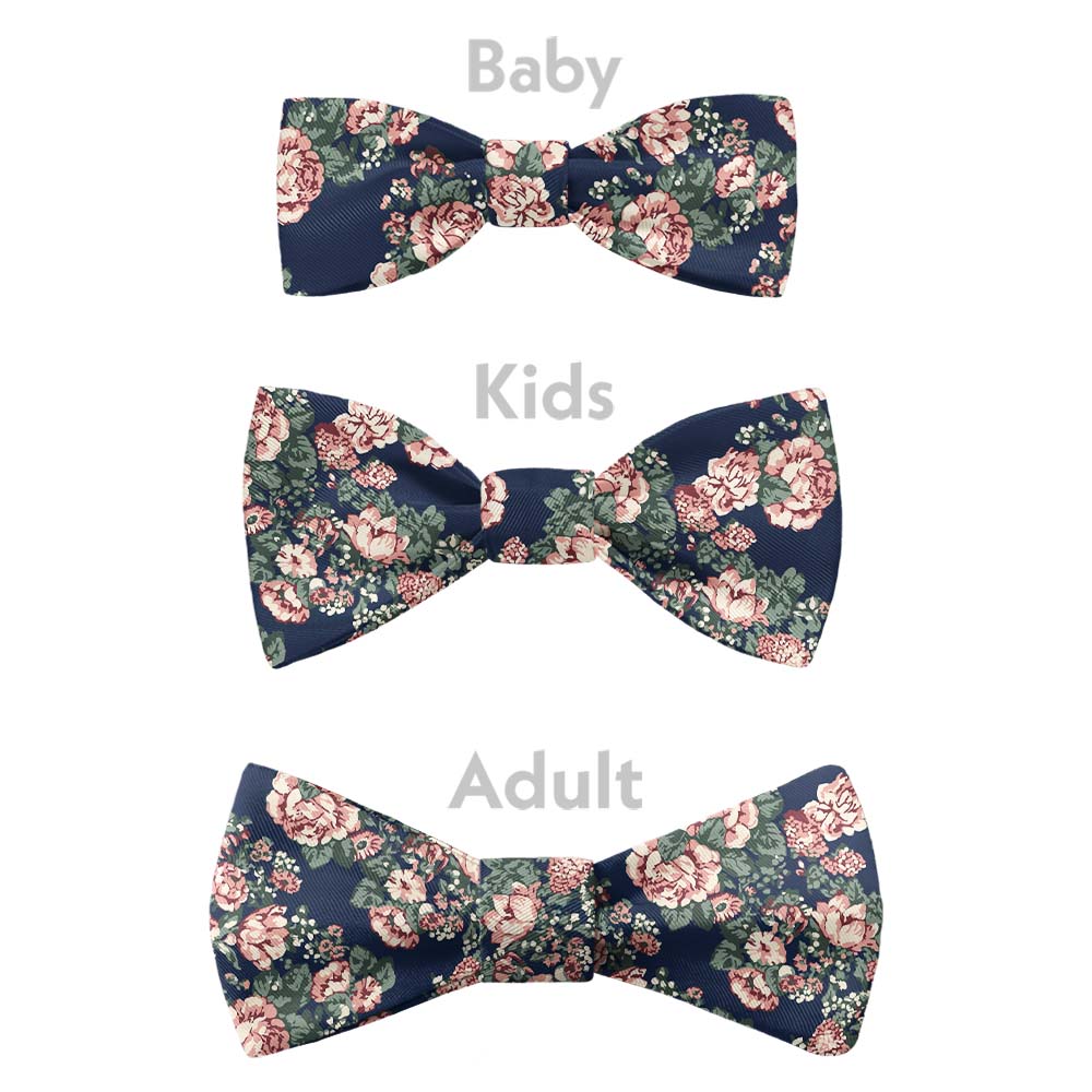 Allison Floral Bow Tie - Bow Sizes - Knotty Tie Co.