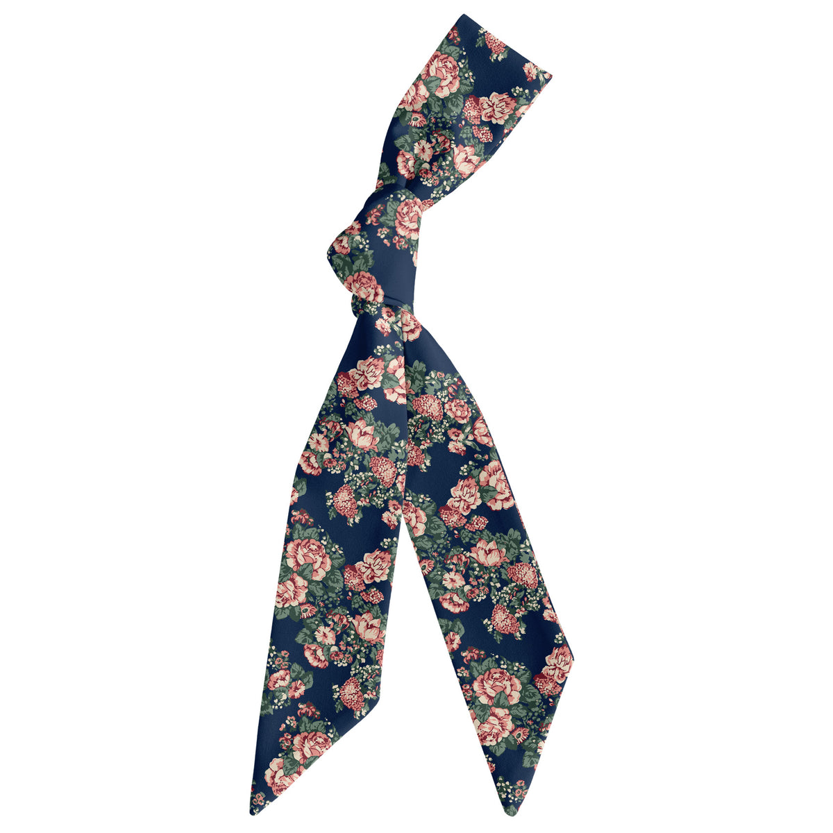 Allison Floral Hair Scarf | Skinny Scarf display picture 2