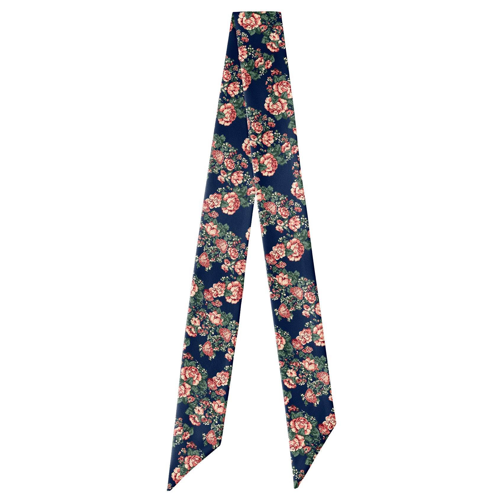 Allison Floral Hair Scarf - Full View of Hair Scarf - Knotty Tie Co.