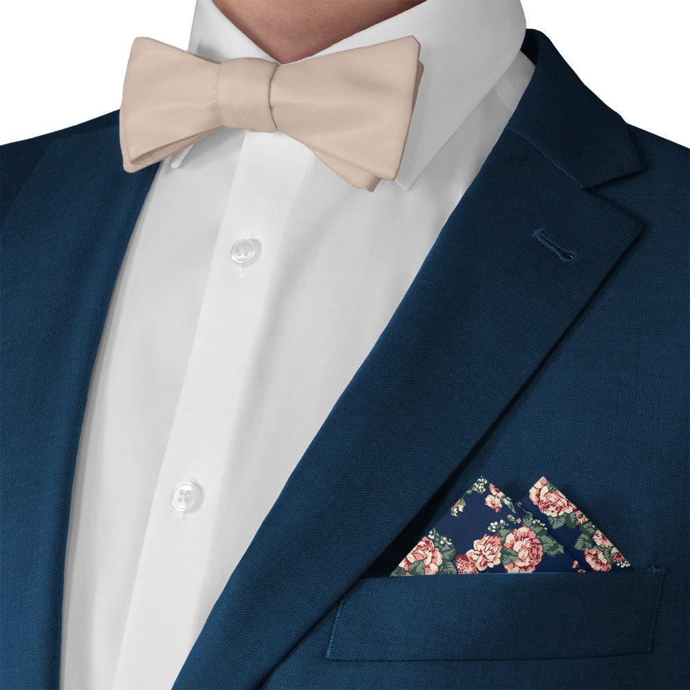 Allison Floral Pocket Square - Matching Bow Tie - Knotty Tie Co.