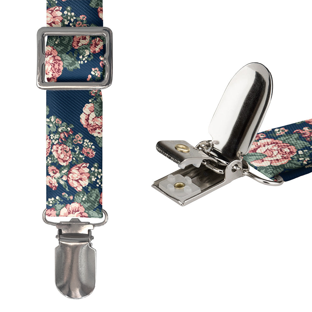 Allison Floral Suspenders - Hardware and Strap - Knotty Tie Co.