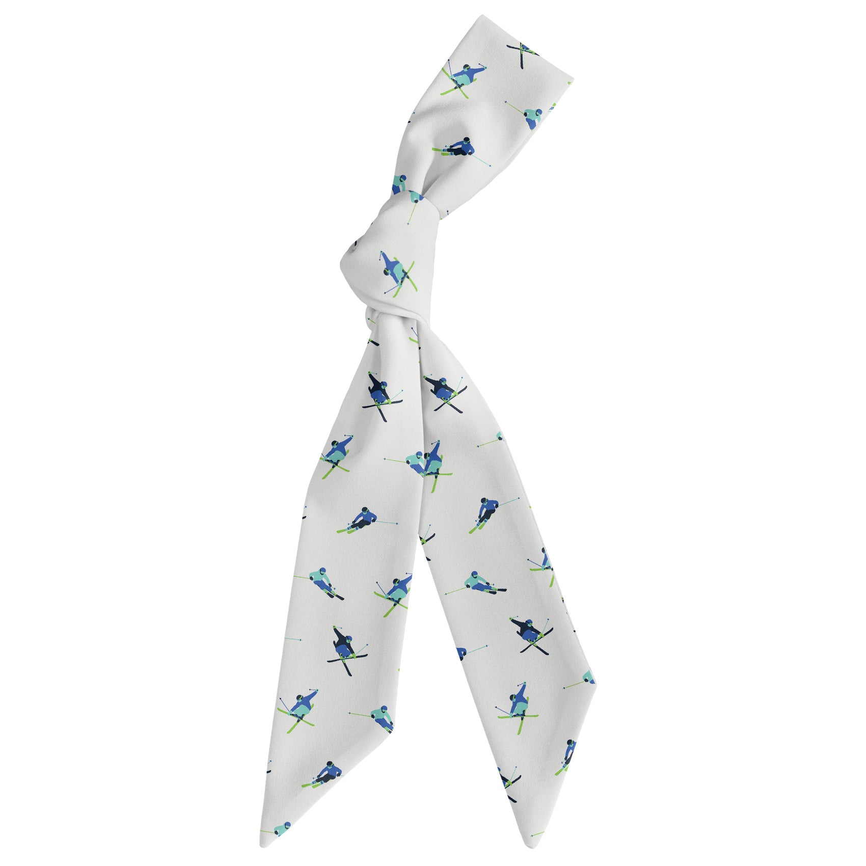 Alpine Skiing Hair Scarf - Scarf Tied Into Knot - Knotty Tie Co.