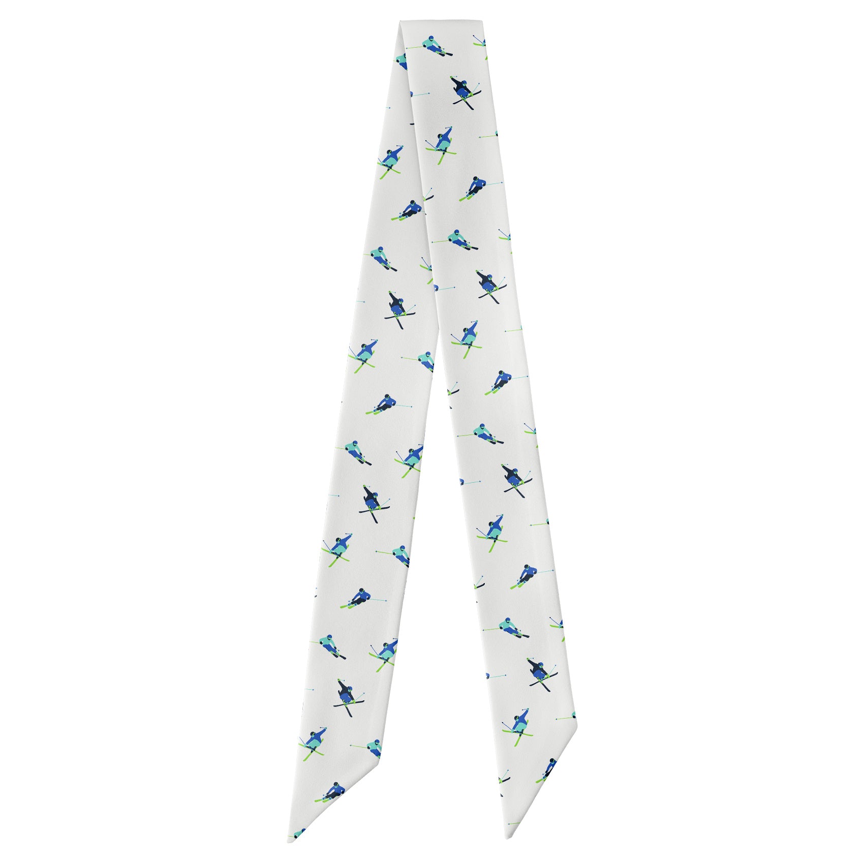 Alpine Skiing Hair Scarf - Full View of Hair Scarf - Knotty Tie Co.