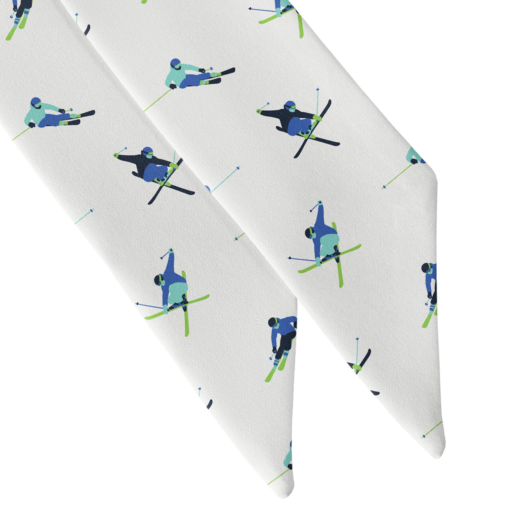 Alpine Skiing Hair Scarf - Scarf Tapered Ends - Knotty Tie Co.