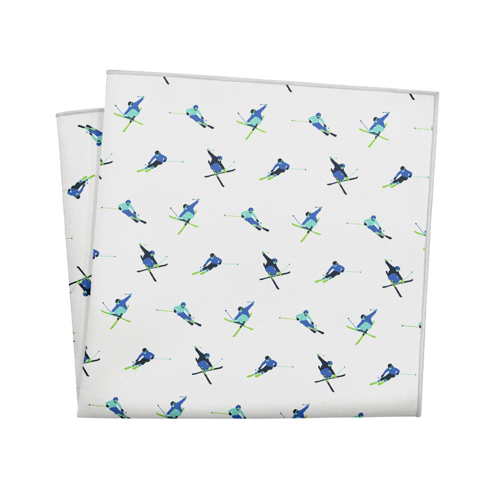 Alpine Skiing Pocket Square - 12" Square - Knotty Tie Co.