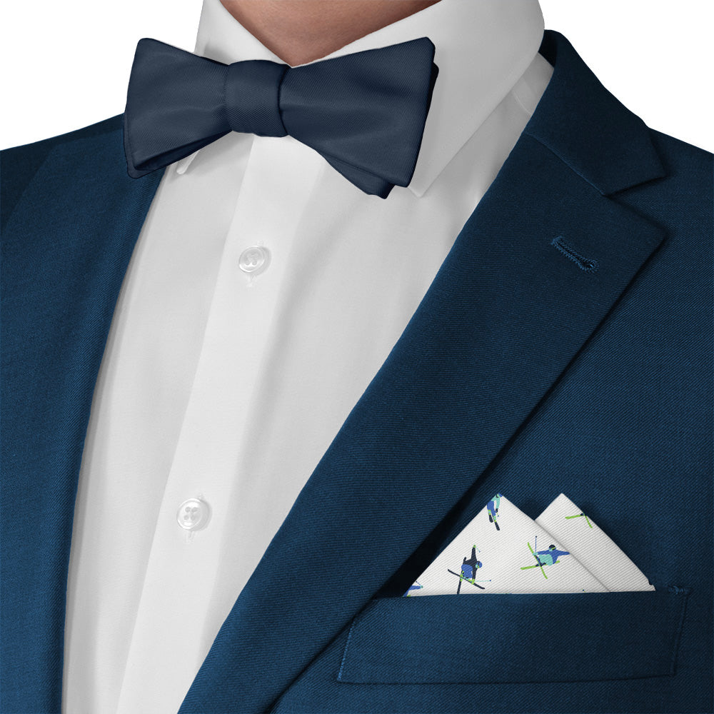 Alpine Skiing Pocket Square - Matching Bow Tie - Knotty Tie Co.