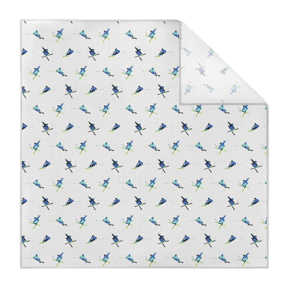 Alpine Skiing Pocket Square - Printed - Knotty Tie Co.