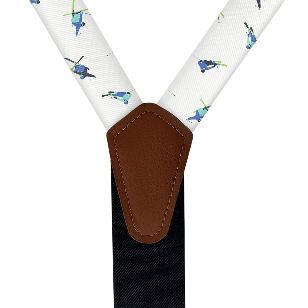 Alpine Skiing Suspenders - Vegan Leather Y-Back - Knotty Tie Co.