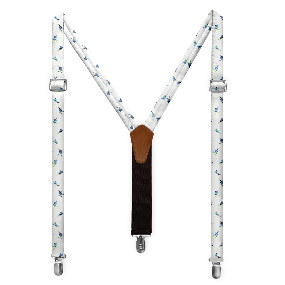 Alpine Skiing Suspenders - Full Front View - Knotty Tie Co.