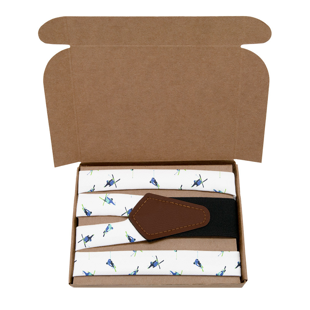 Alpine Skiing Suspenders - Kraft Gift Box Packaging - Knotty Tie Co.