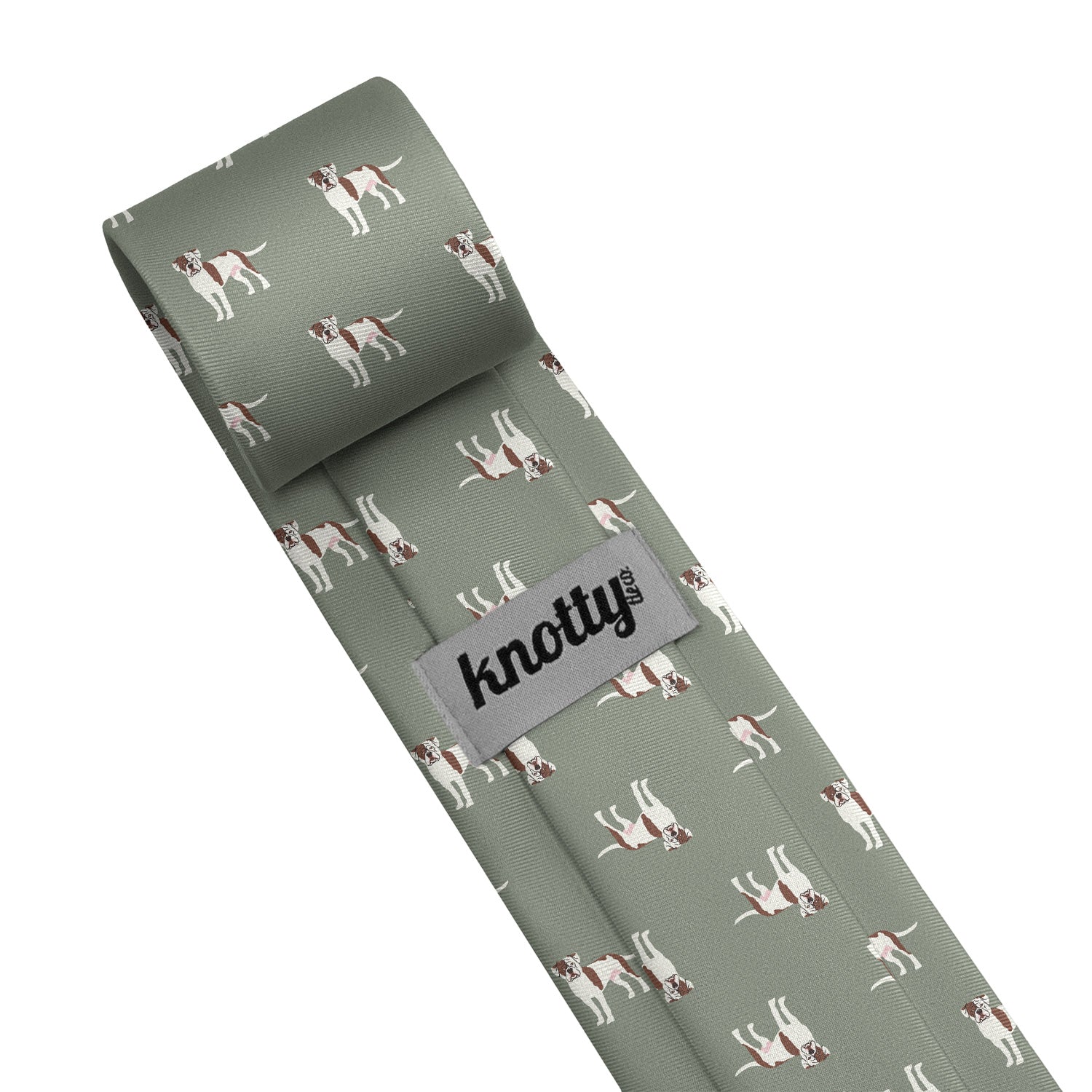 American Bulldog Necktie - Tag - Knotty Tie Co.