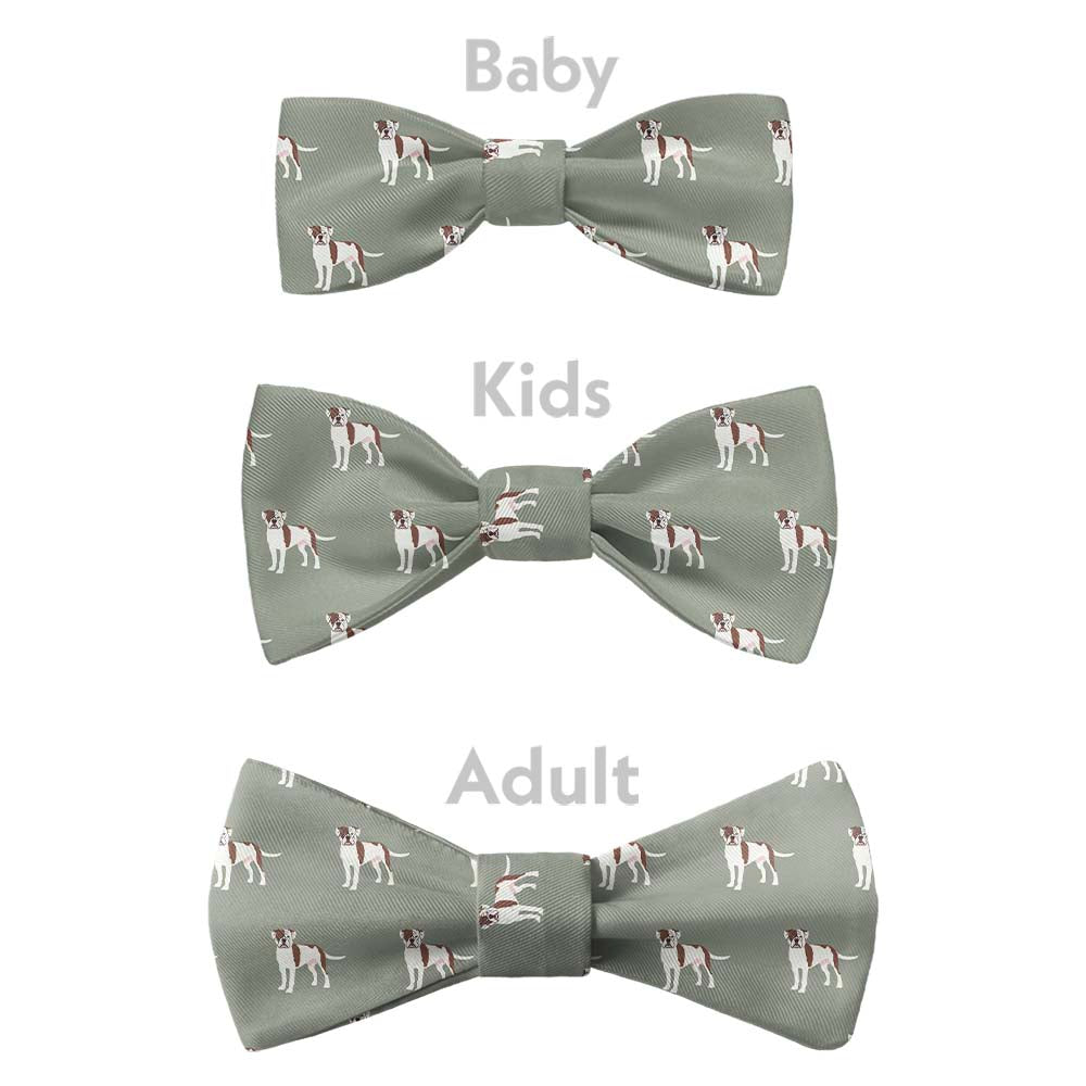 American Bulldog Bow Tie - Bow Sizes - Knotty Tie Co.