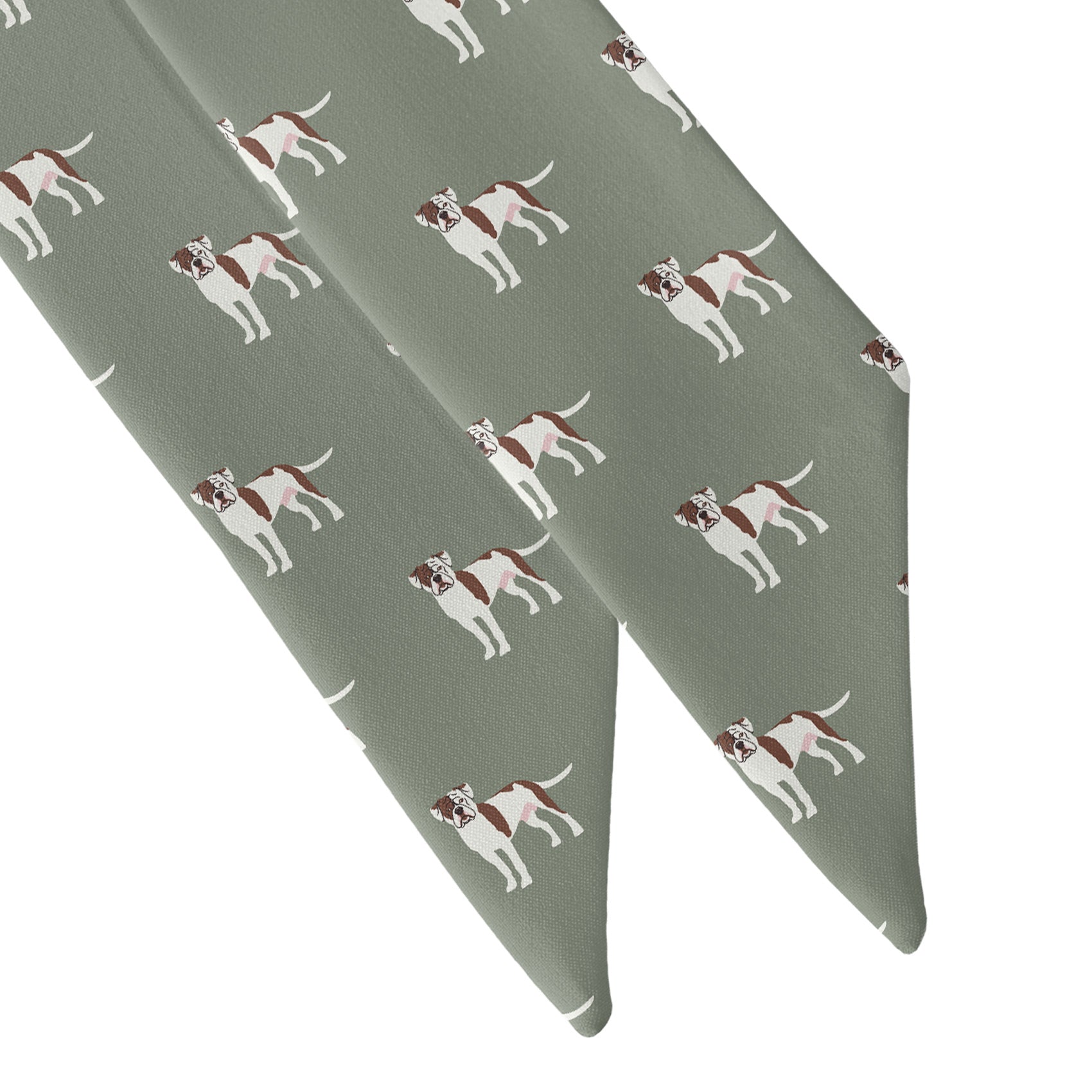American Bulldog Hair Scarf - Scarf Tapered Ends - Knotty Tie Co.