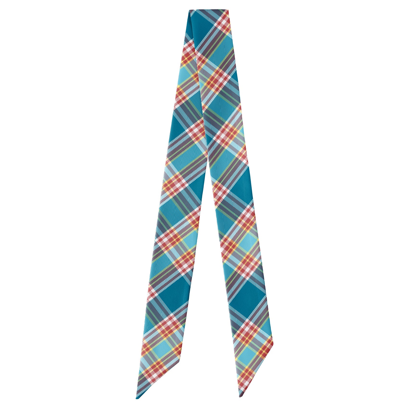 American Plaid Hair Scarf - Full View of Hair Scarf - Knotty Tie Co.