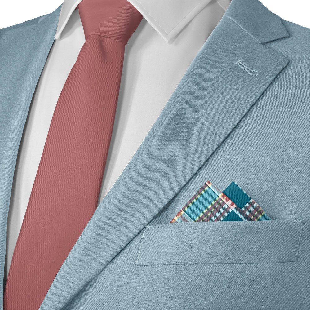 American Plaid Pocket Square - Matching Necktie- Knotty Tie Co.