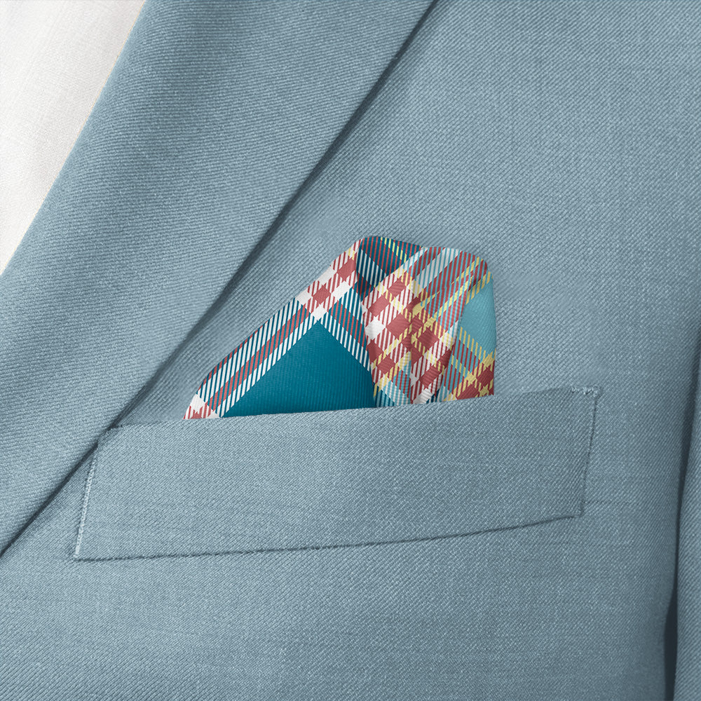 American Plaid Pocket Square - Wave Fold - Knotty Tie Co.