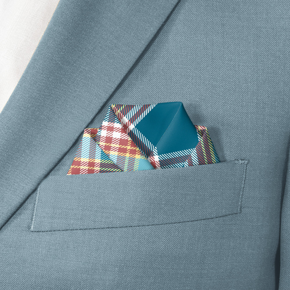 American Plaid Pocket Square - Scalloped Fold - Knotty Tie Co.