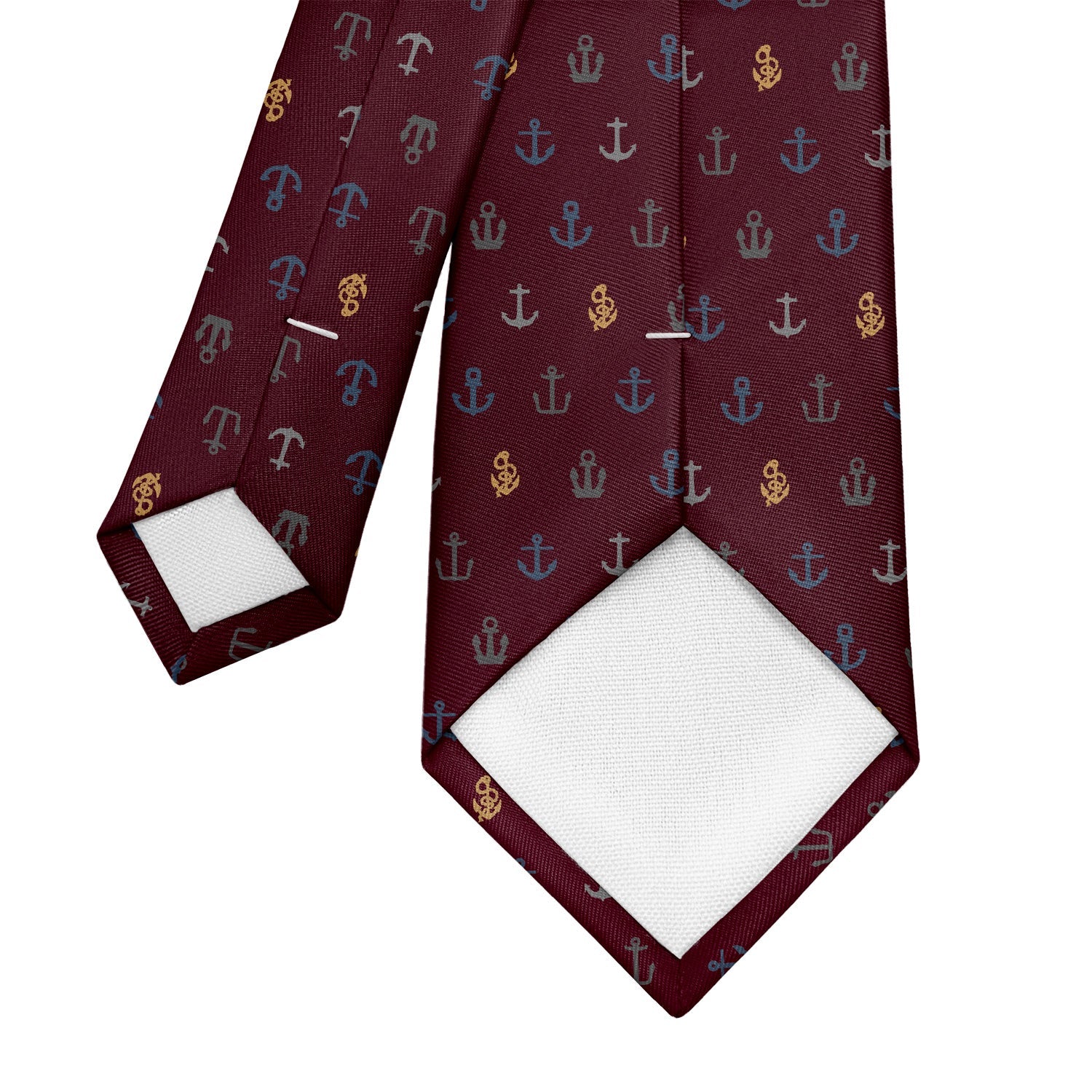 Anchors Away Necktie - Tipping - Knotty Tie Co.