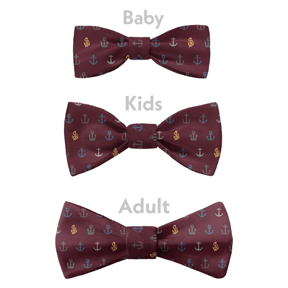 Anchors Away Bow Tie - Bow Sizes - Knotty Tie Co.