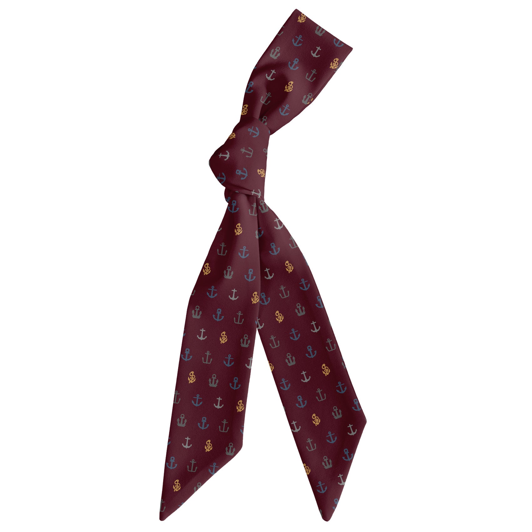 Anchors Away Hair Scarf - Scarf Tied Into Knot - Knotty Tie Co.
