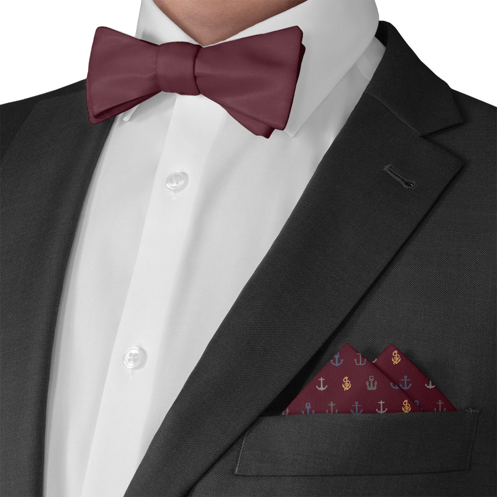 Anchors Away Pocket Square - Matching Bow Tie - Knotty Tie Co.