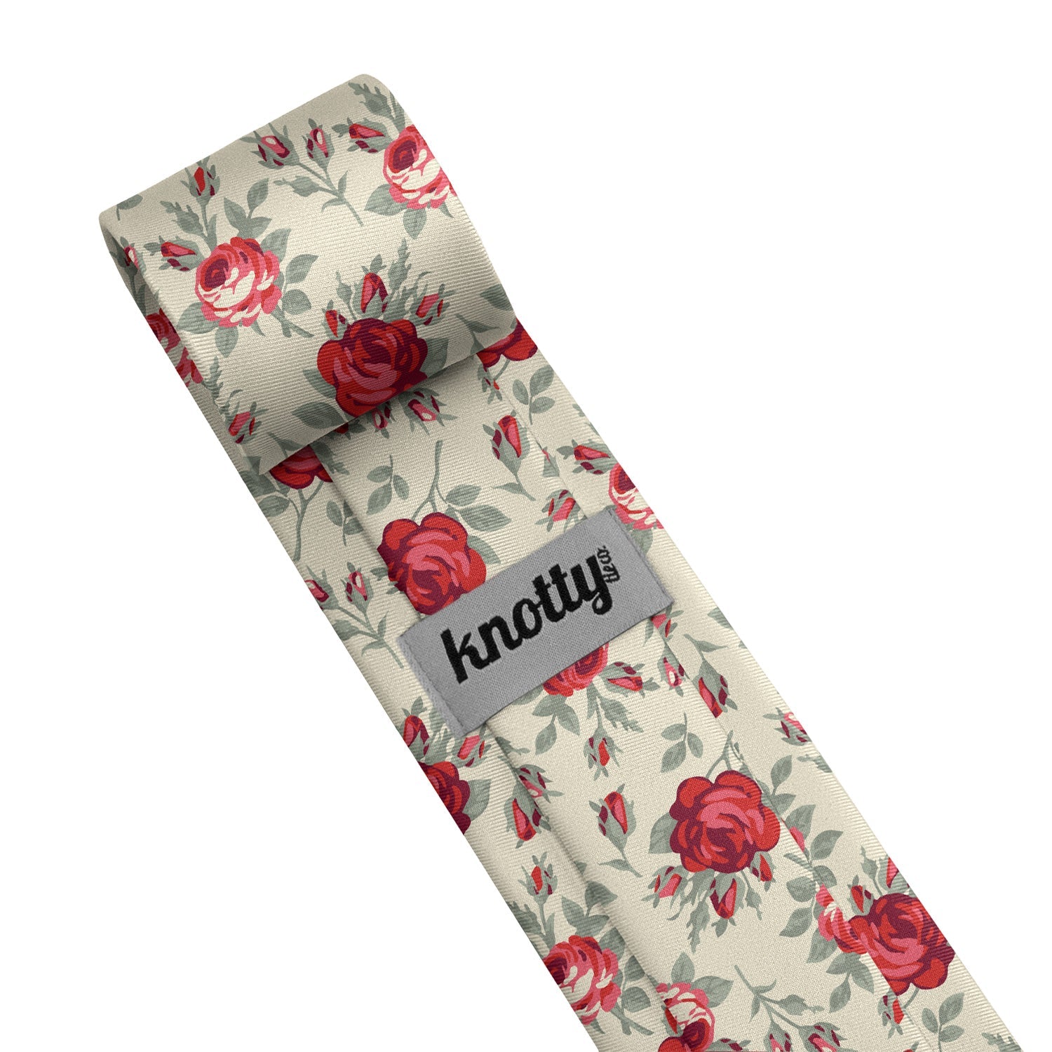Antique Rose Necktie - Tag - Knotty Tie Co.