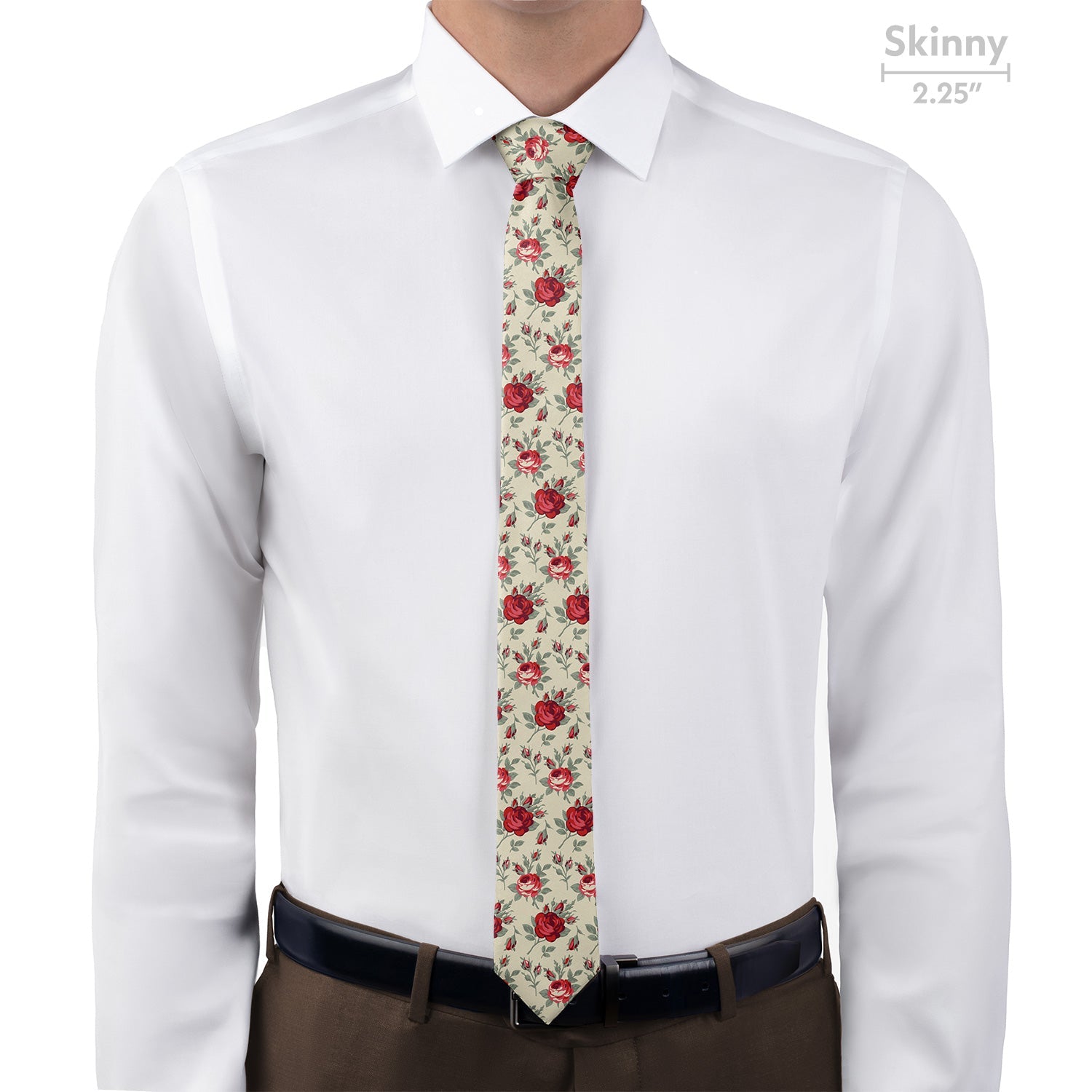 Antique Rose Necktie - Skinny - Knotty Tie Co.