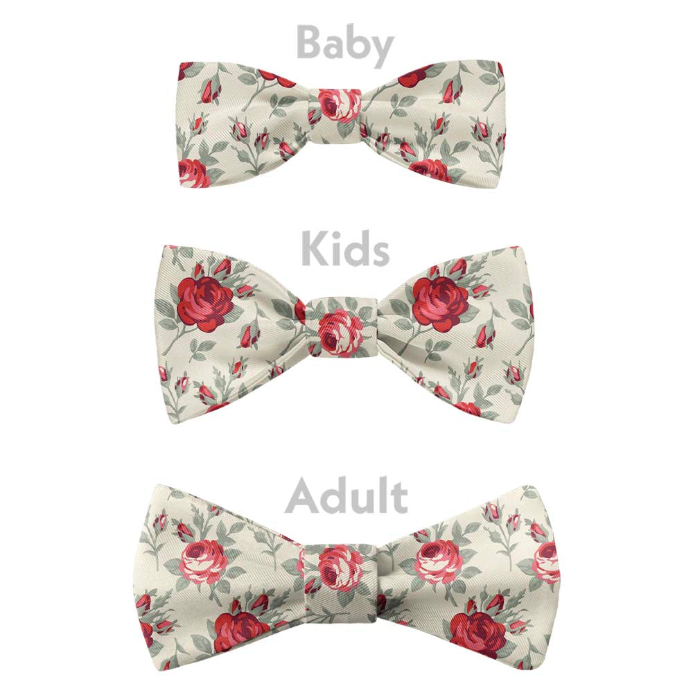 Antique Rose Bow Tie - Bow Sizes - Knotty Tie Co.
