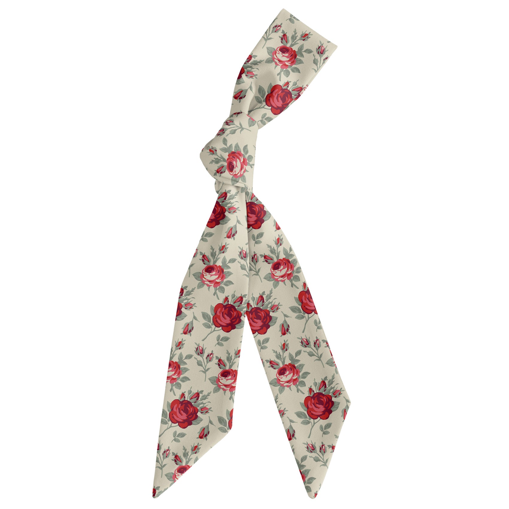 Antique Rose Hair Scarf - Scarf Tied Into Knot - Knotty Tie Co.