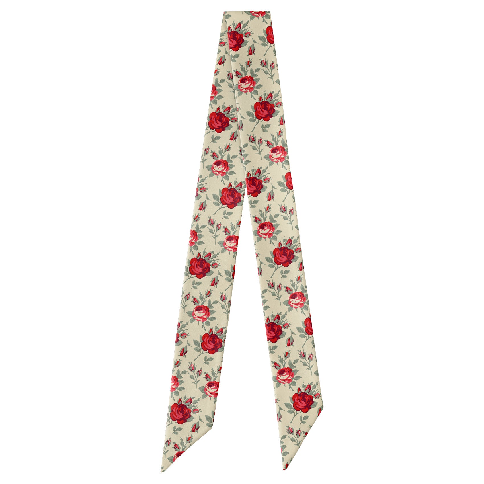 Antique Rose Hair Scarf - Full View of Hair Scarf - Knotty Tie Co.