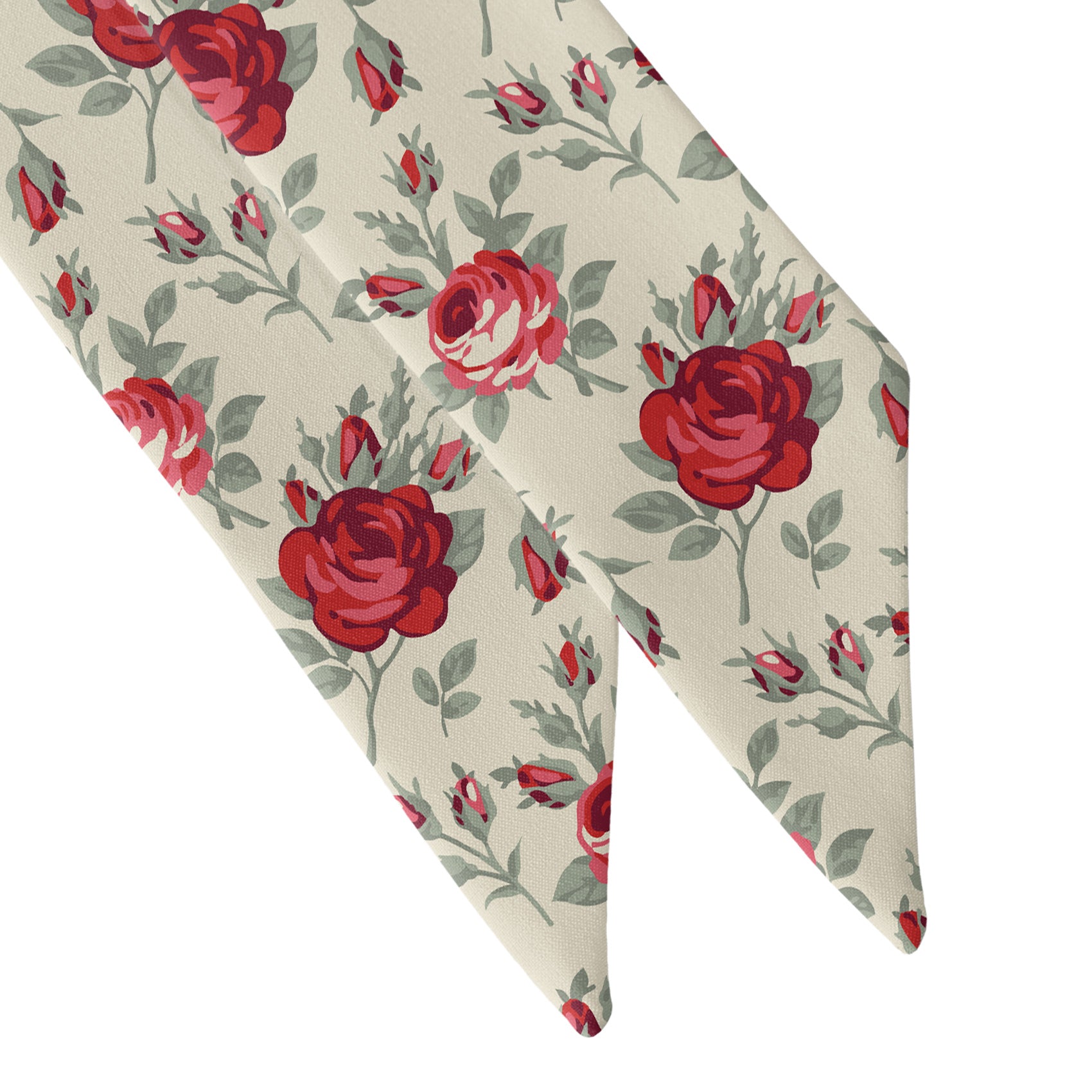 Antique Rose Hair Scarf - Scarf Tapered Ends - Knotty Tie Co.