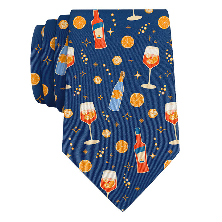 Aperol Spritz Necktie - Rolled - Knotty Tie Co.