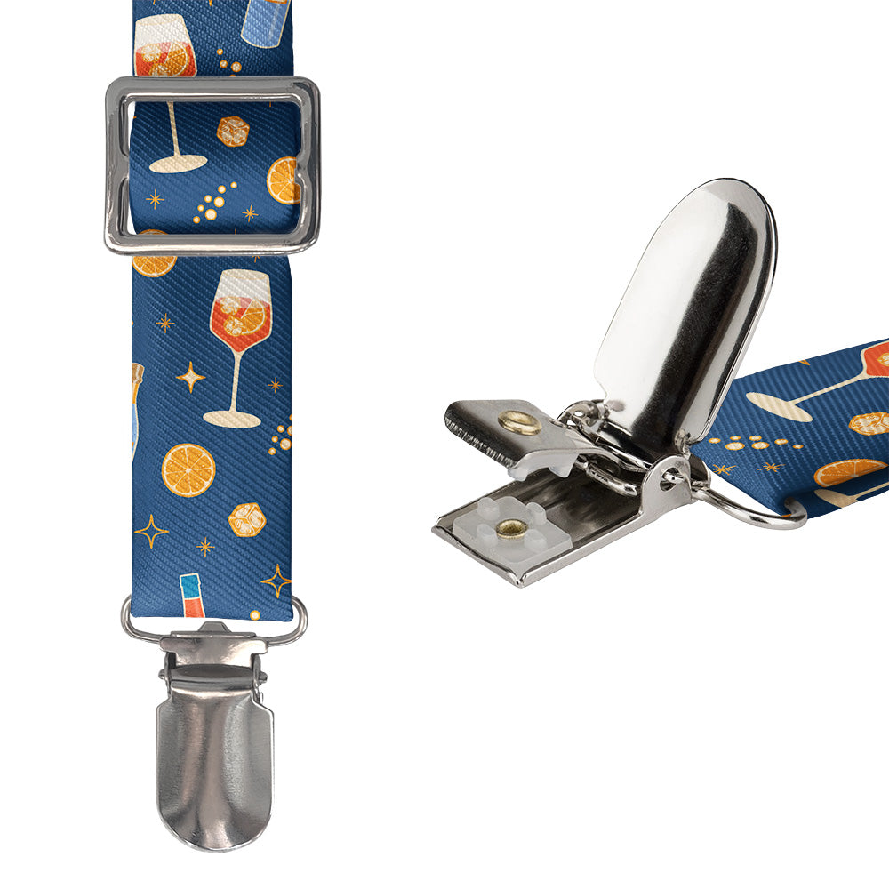 Aperol Spritz Suspenders - Hardware and Strap - Knotty Tie Co.