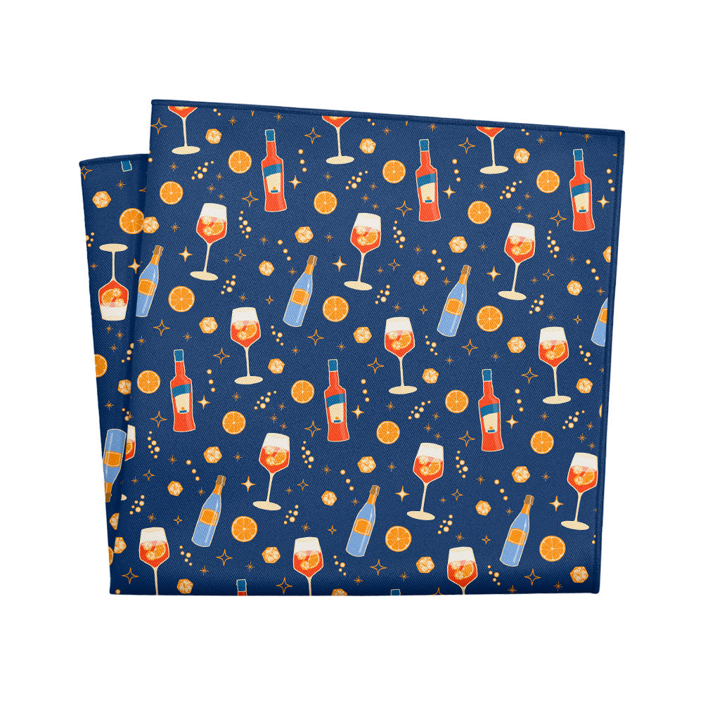 Aperol Spritz Pocket Square - 12" Square - Knotty Tie Co.