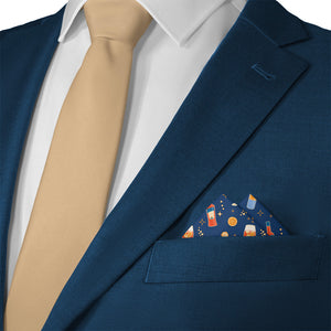 Aperol Spritz Pocket Square - Matching Necktie - Knotty Tie Co.