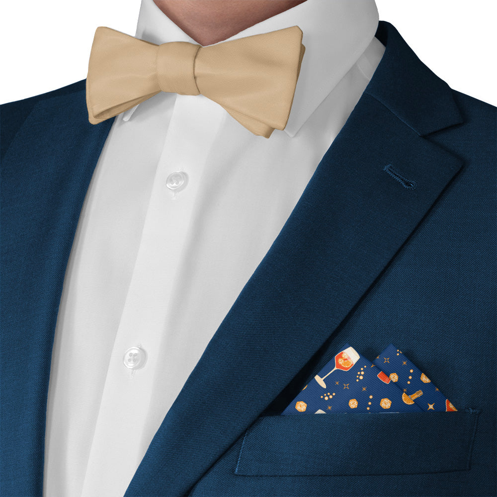 Aperol Spritz Pocket Square - Matching Bow Tie - Knotty Tie Co.