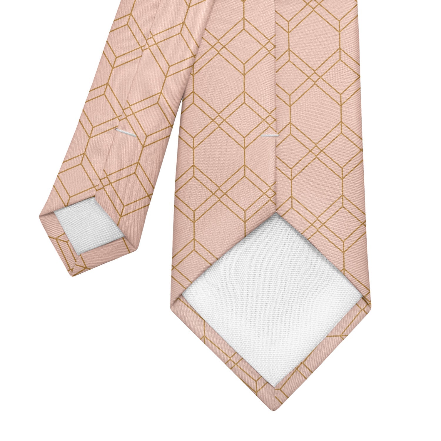 Arcadia Geometric Necktie - Tipping - Knotty Tie Co.
