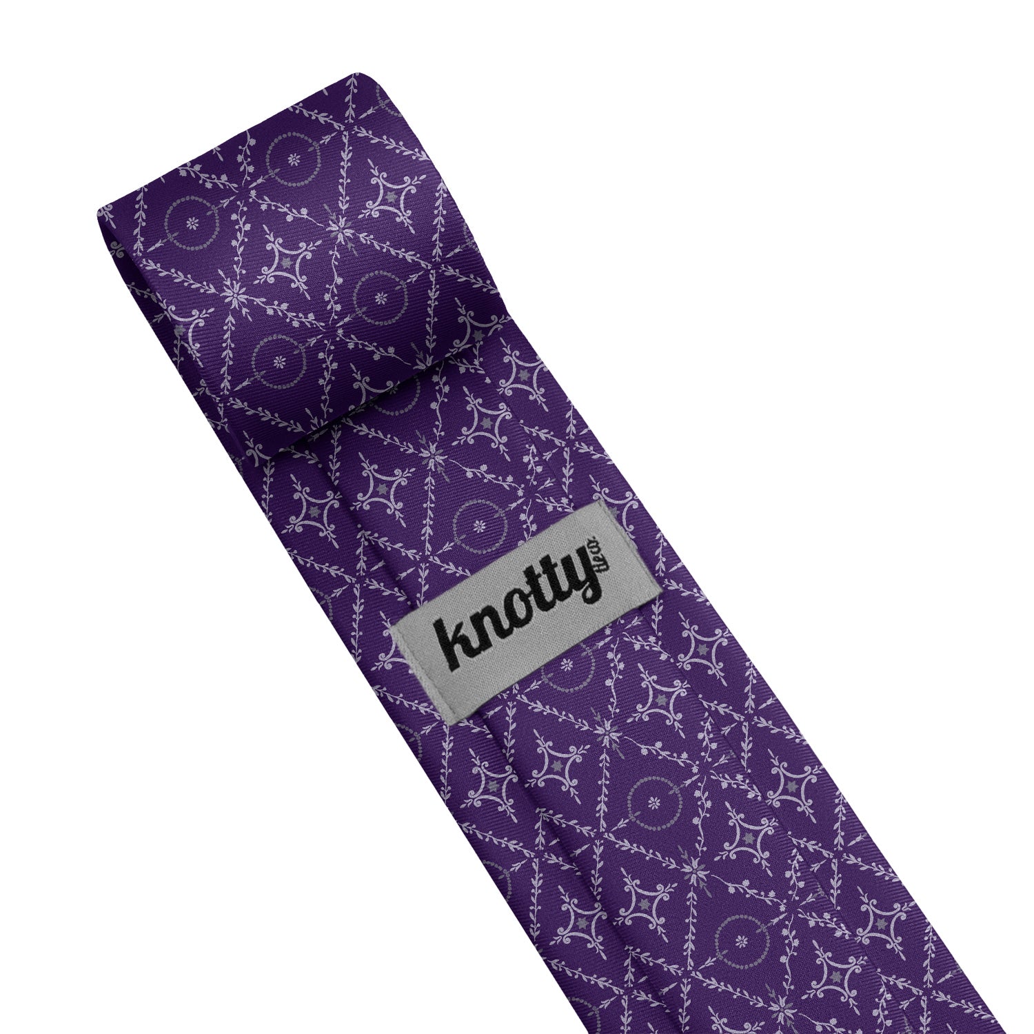 Argyle Bloom Necktie - Tag - Knotty Tie Co.