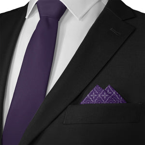 Argyle Bloom Pocket Square - Matching Necktie - Knotty Tie Co.