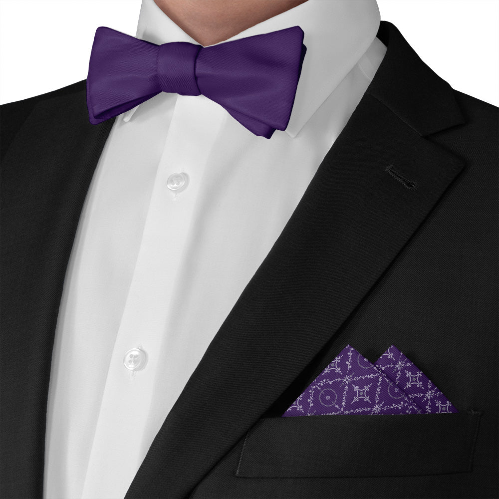 Argyle Bloom Pocket Square - Matching Bow Tie - Knotty Tie Co.
