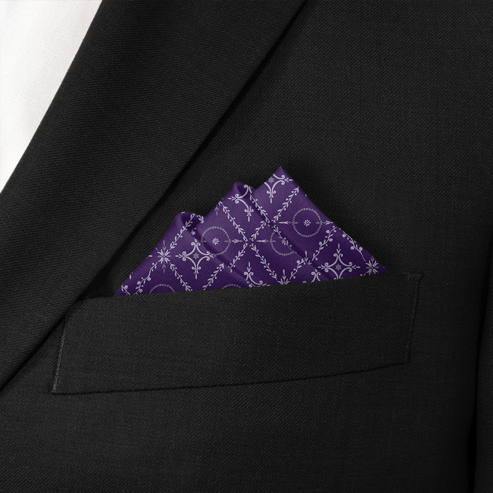Argyle Bloom Pocket Square - Stairs Fold - Knotty Tie Co.