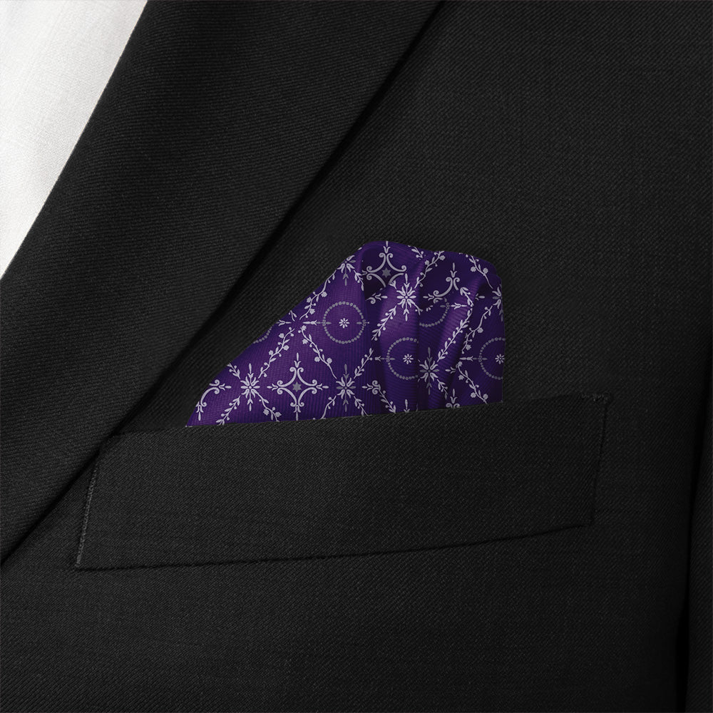 Argyle Bloom Pocket Square - Wave Fold - Knotty Tie Co.