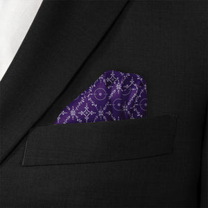 Argyle Bloom Pocket Square - Wave Fold - Knotty Tie Co.