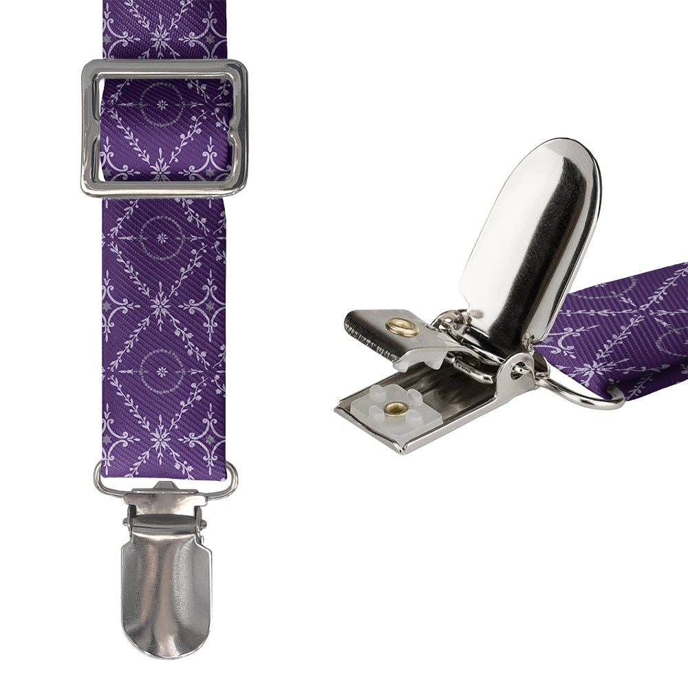 Argyle Bloom Suspenders - Hardware and Strap - Knotty Tie Co.