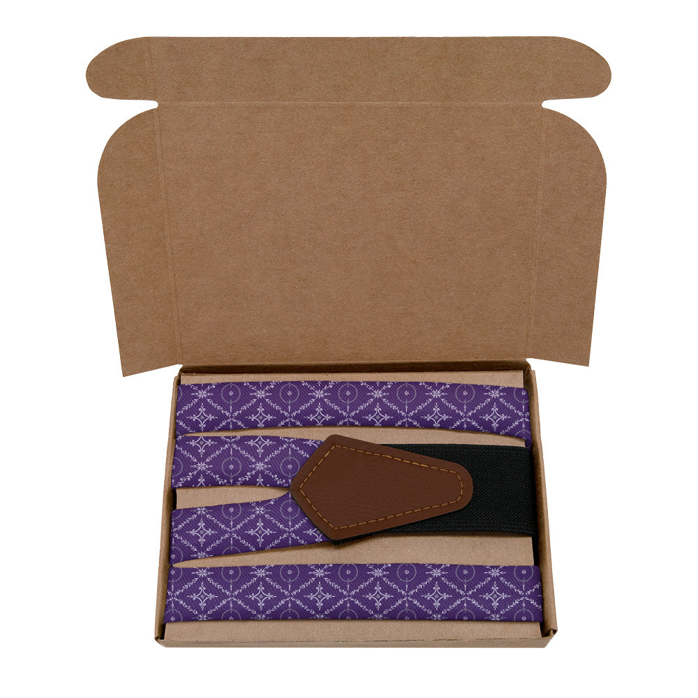 Argyle Bloom Suspenders - Kraft Gift Box Packaging - Knotty Tie Co.