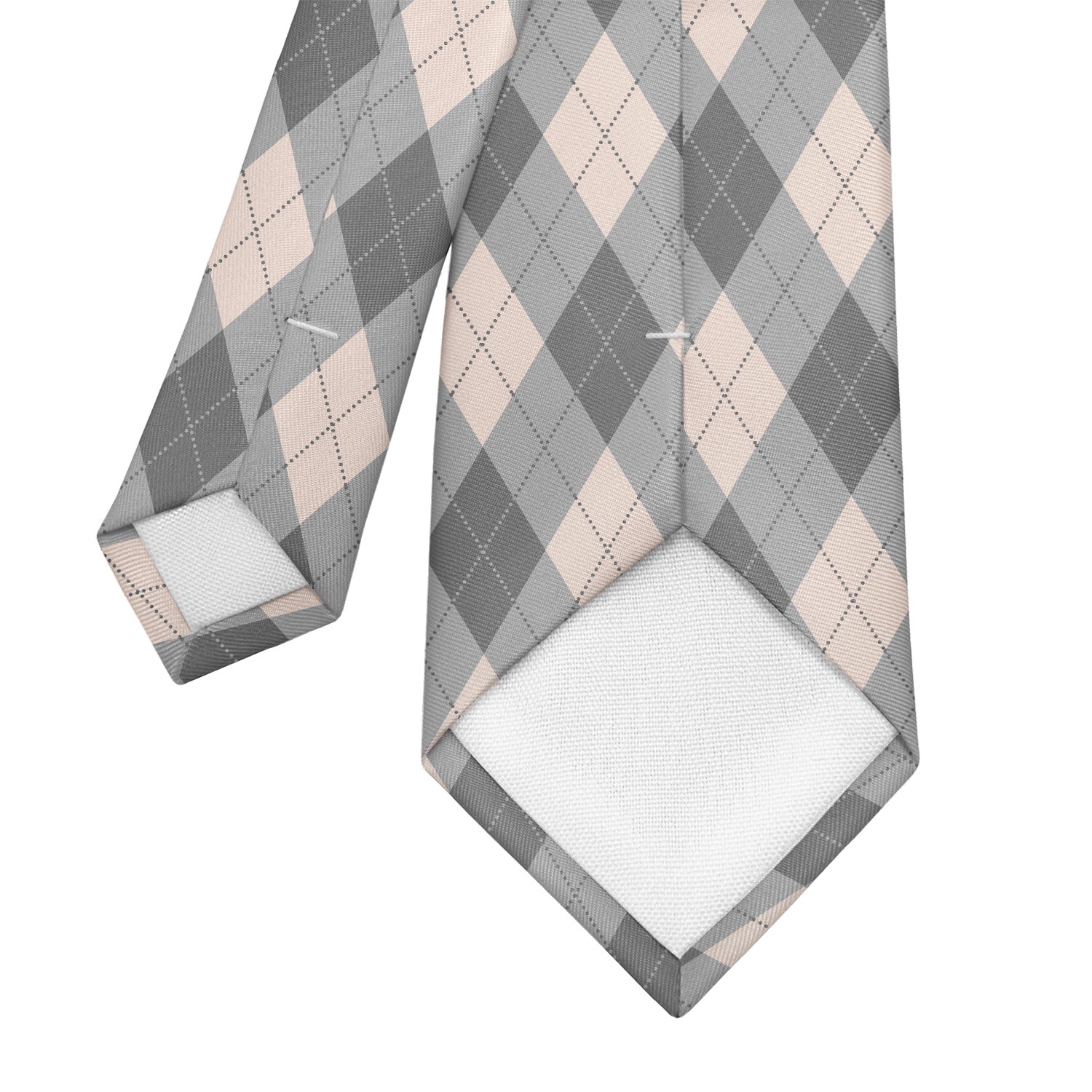 Argyle Plaid Necktie - Tipping - Knotty Tie Co.