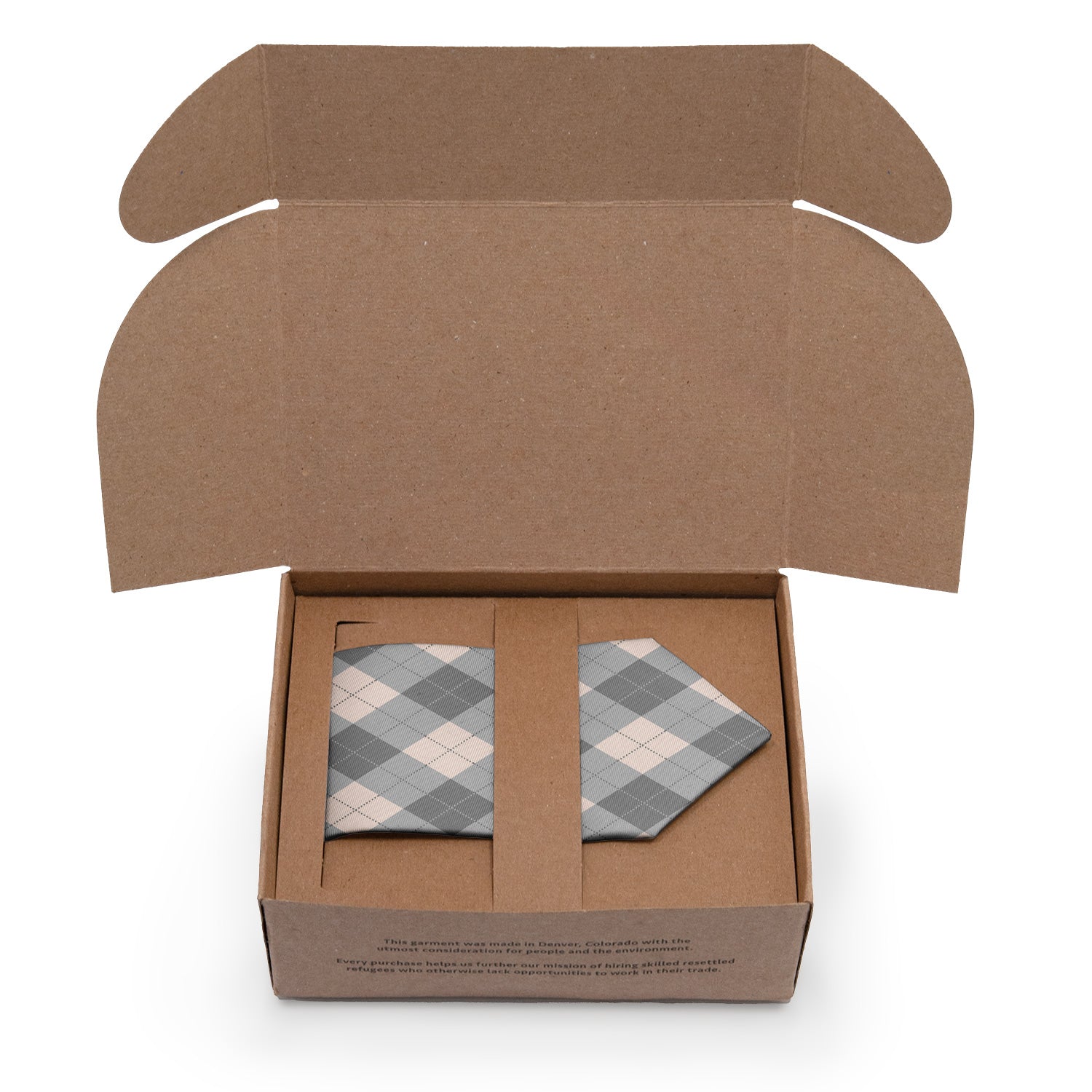 Argyle Plaid Necktie - Packaging - Knotty Tie Co.