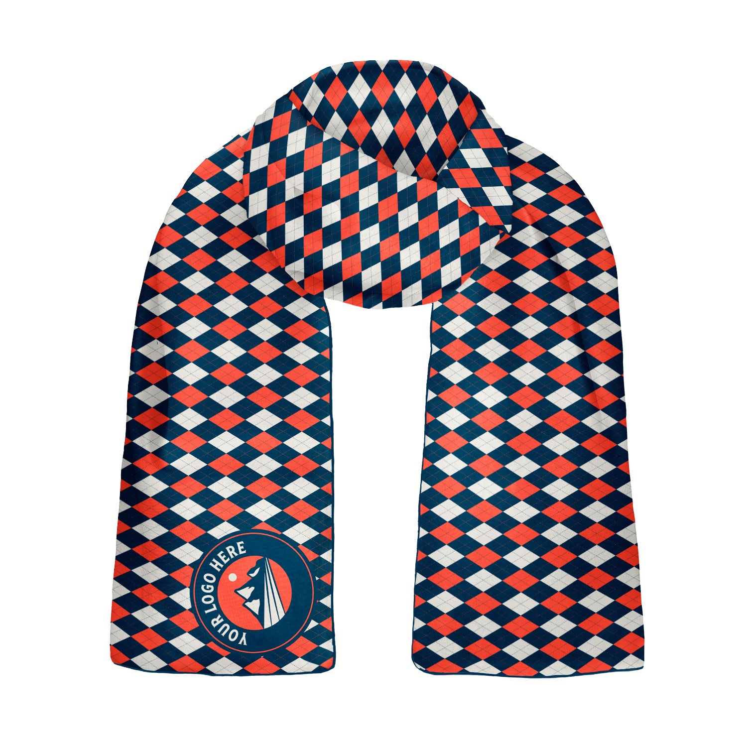 Argyle 1 60 x 18 Rectangle Chiffon Logo Scarf - Knotty Tie Co.